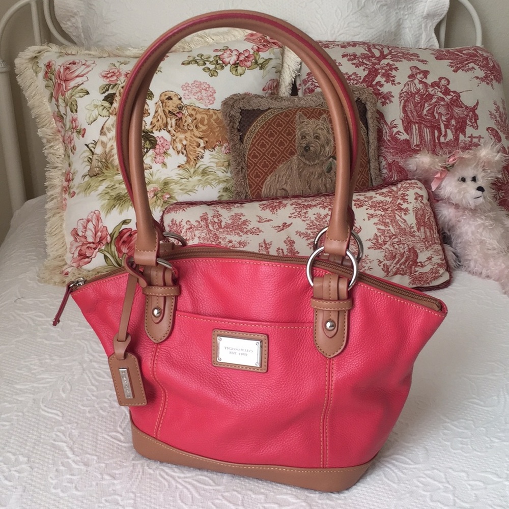 Rose Pink Leather Tignanello Bag